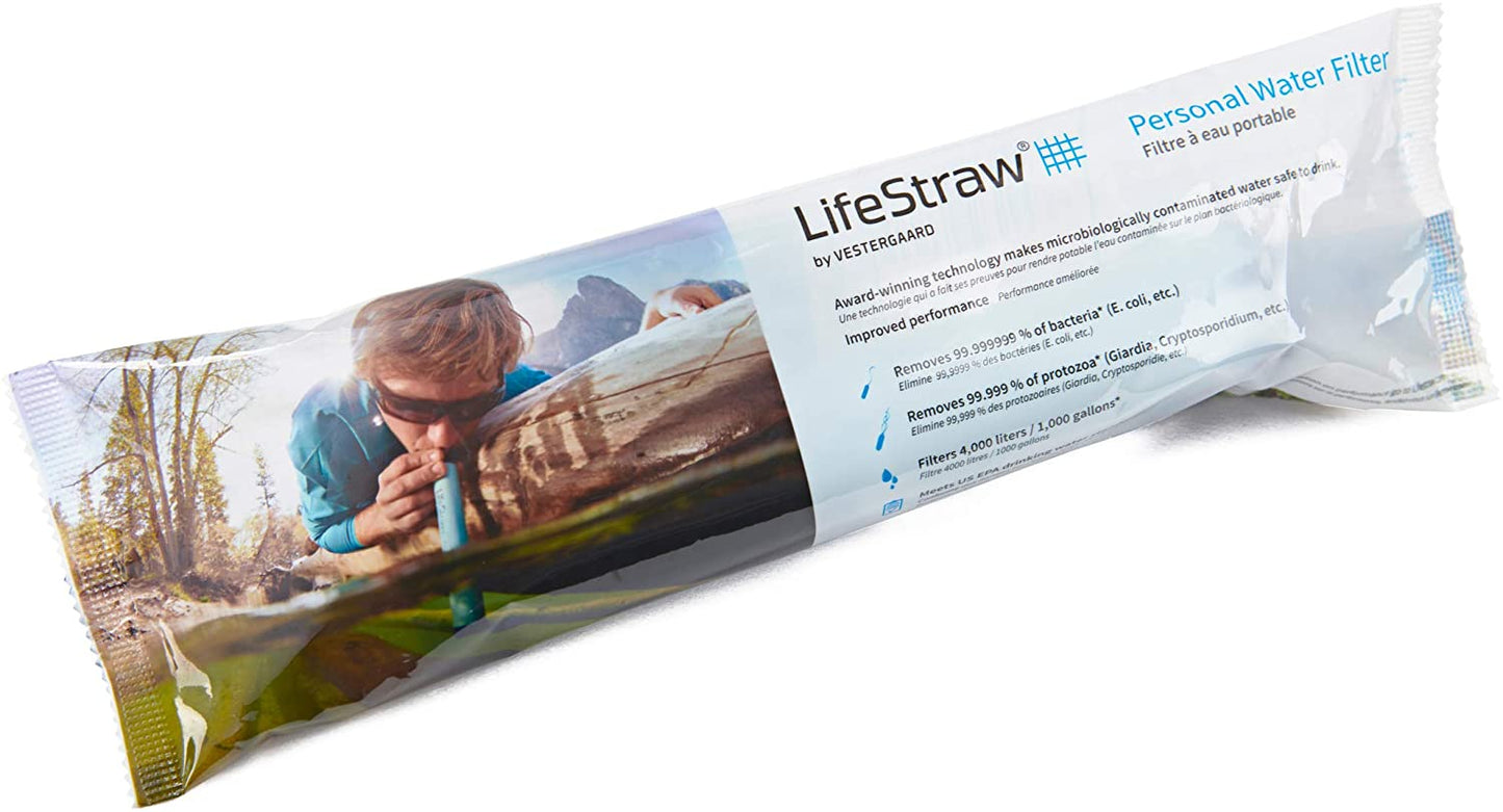 Personal Water Filter for Hiking, Camping, Travel, and Emergency Preparedness
