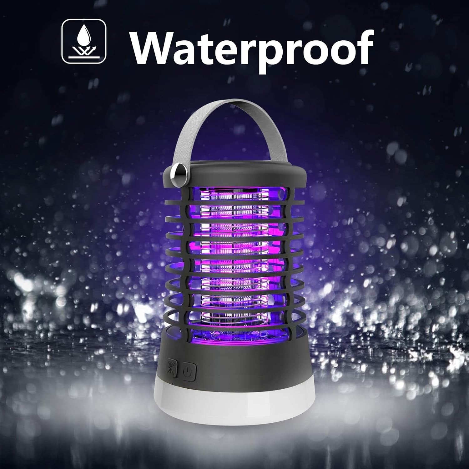 Bug Zapper Outdoor Bug Repellent Rechargeable Camping Lamp Waterproof Mosquito Killer Fly Trap Mosquito Repellent Portable Bug Zapper for Outdoor, Patio, Camping Accessories, Camping Gear Must Haves